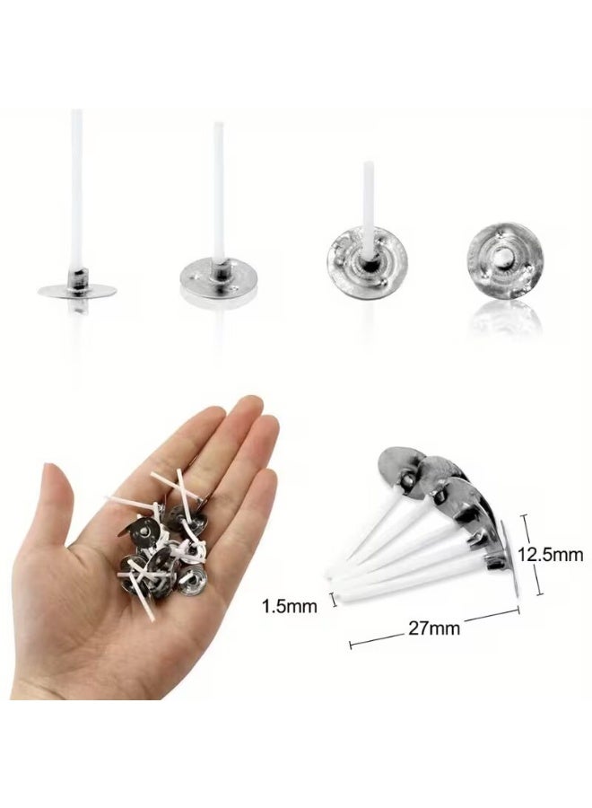 50 Cups+50 Wicks Tealight Candle Cups, Empty containers. Heart shaped Polycarbonate Candle holder. DIY Candle Making Jars - Image 3